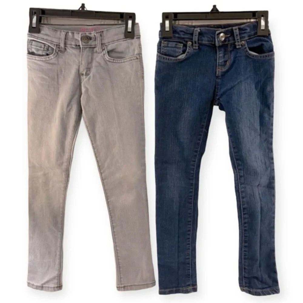 2 Pair The Children’s Place Girls‎ Skinny Jeans Adjustable Waist Size 6Slim